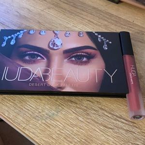 Huda beauty desert dusk palette and huda beauty liquid matte lipstick in legend